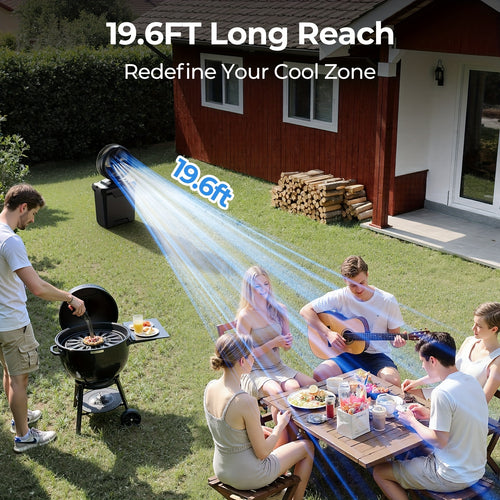 10 Inch Camping Misting Fan 2.91gal Tank, 20000mAh Cooling Battery Floor Fan with Remote, 4 Timers, 4 Speeds, 3 Mist Modes, 45°\u002F90° Oscillation, 10° Tilt, Portable for Outdoors Patios, Travel