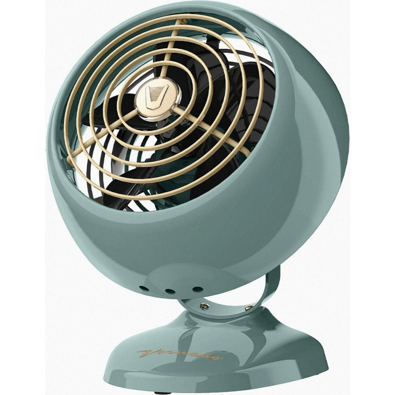 VFAN™ Mini Fan Classic Vintage Fan Retro Metal Air Circulator For Desk and Bedside 2 Speeds Adjustable Tilt Personal Cooling with Targeted Airflow Quiet Fan Green
