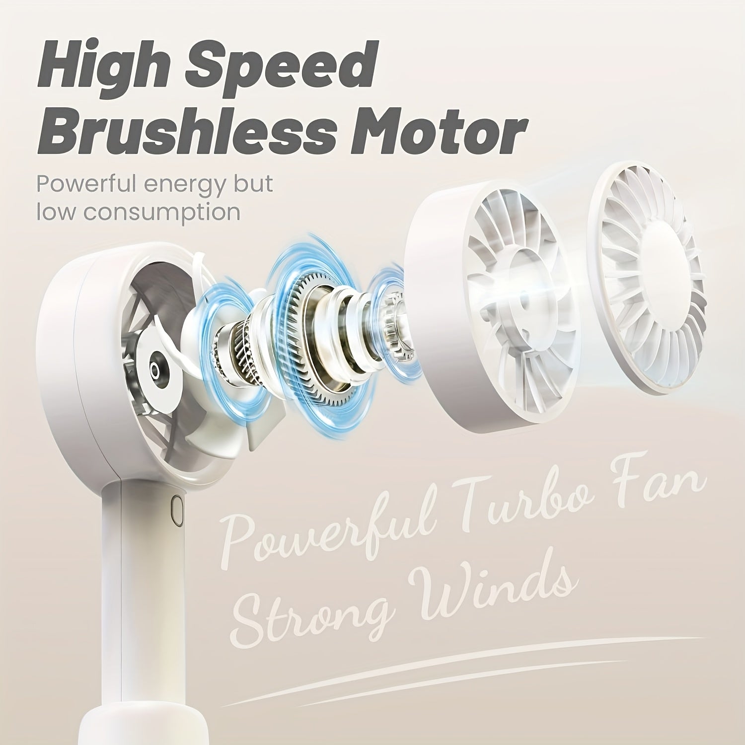 5pcs Portable Fan, Small And Powerful, Cute Design 3 Speed Personal Handheld And Desktop with Base, Lightweight USB Rechargeable for Makeup Stylish Girl Women for Man Travel Indoor Outdoor